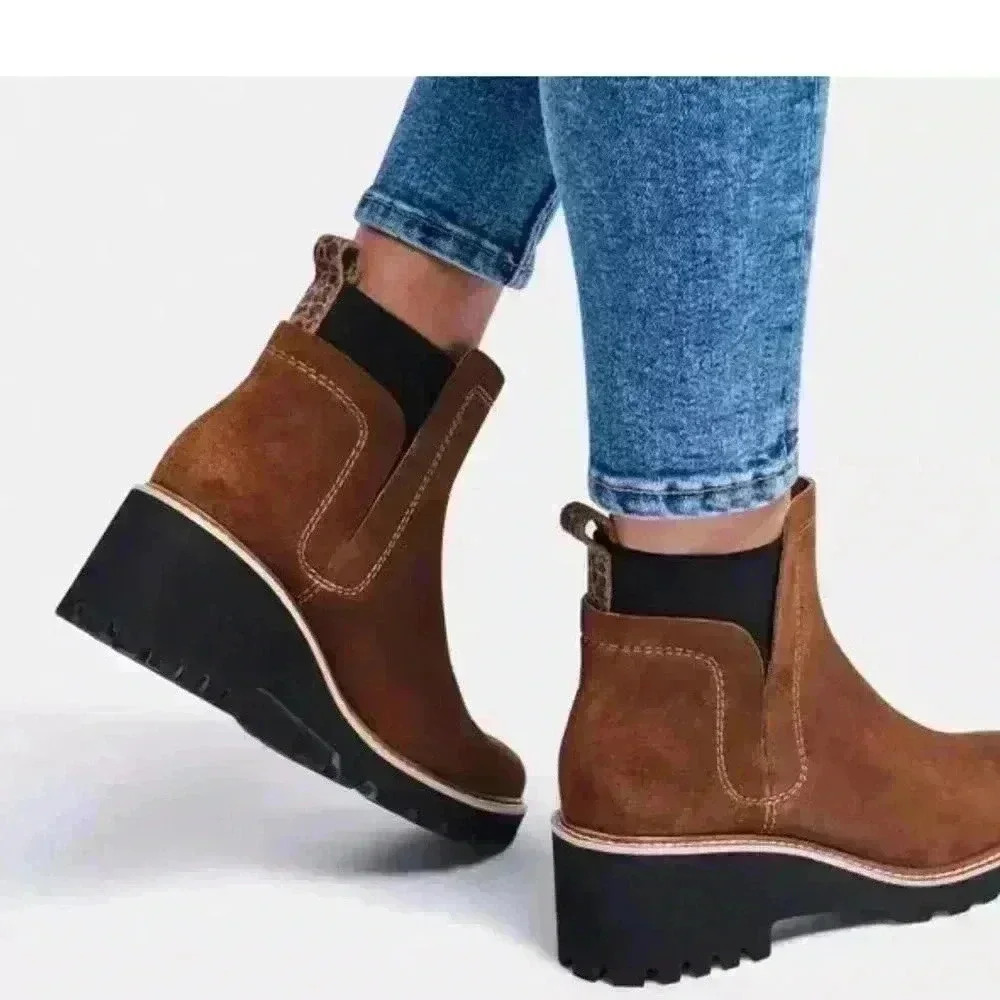 New! Dolce Vita Women’s Huey H2O Booties - Brown - Size 7 - Picture 3 of 10